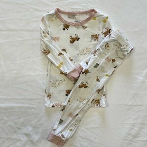 Adorable Kids Pajama Set with Animal Print